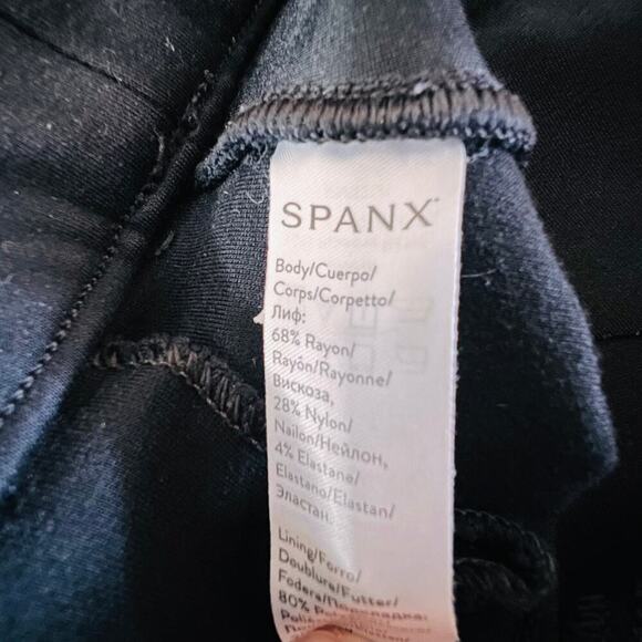 Spanx Perfect Pant Leggings Womens M Black Skinny Stretch Pull On High Rise - Picture 9 of 10